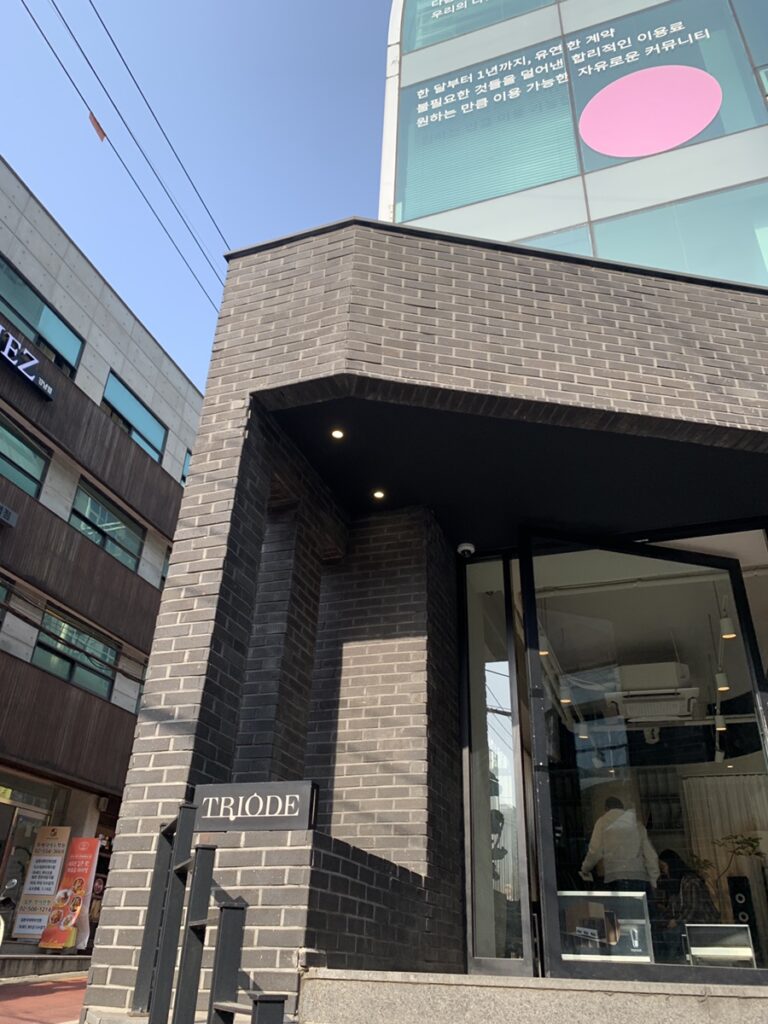Exterior of TRIODE Gangnam dessert cafe