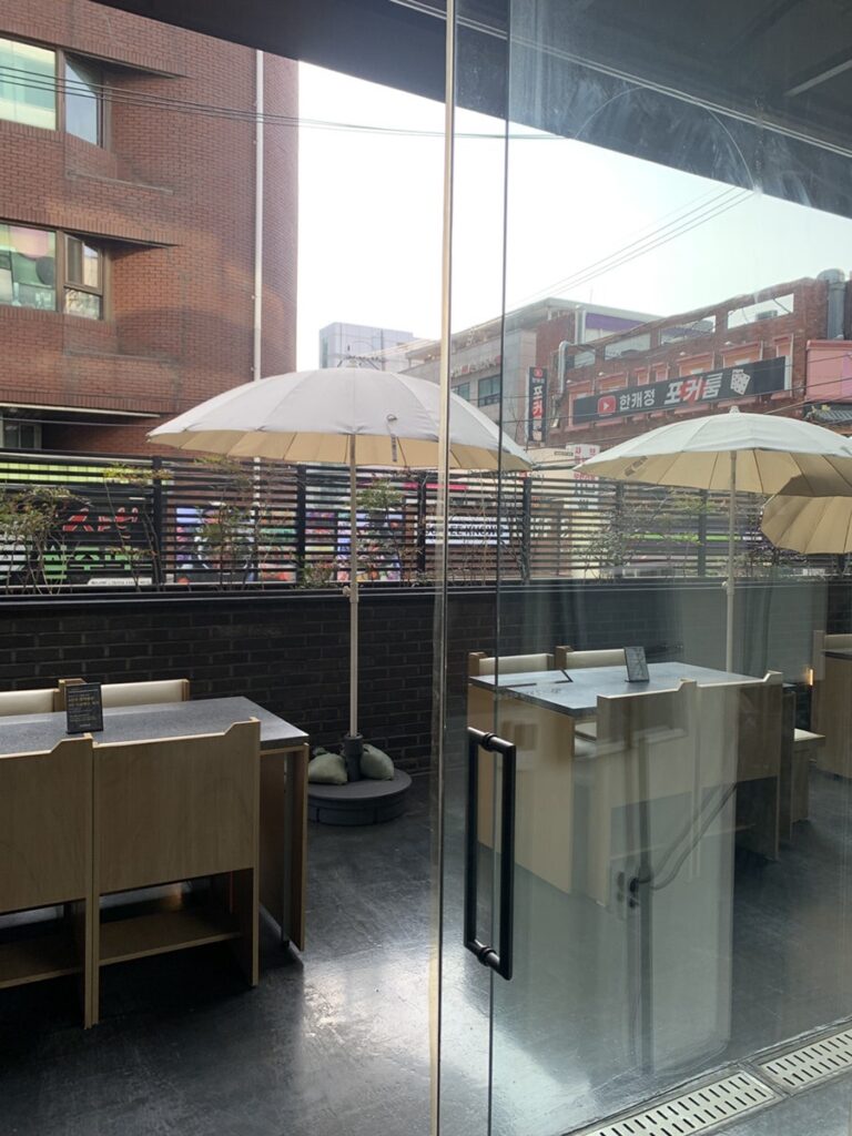 Cozy seating area inside TRIODE