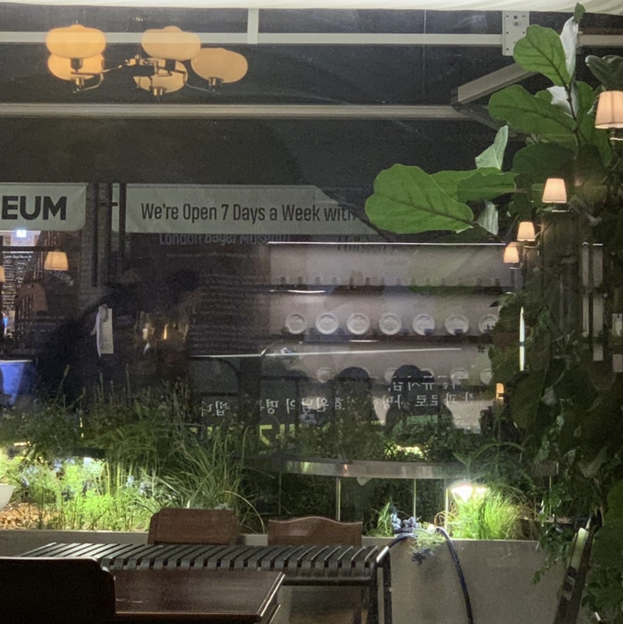 Cozy and stylish Anguk cafe interior at Rufruf Atelier Seoul