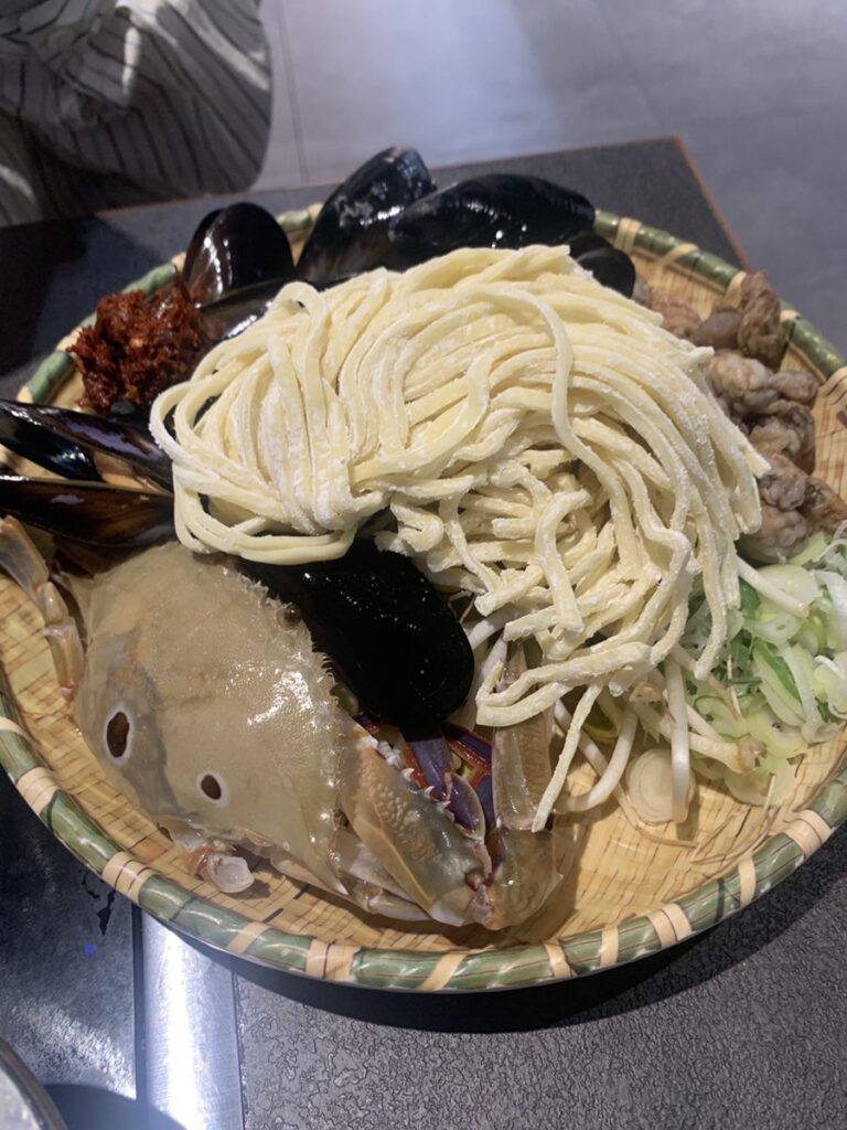 Seafood ingredients at a Jongno Bossam Restaurant