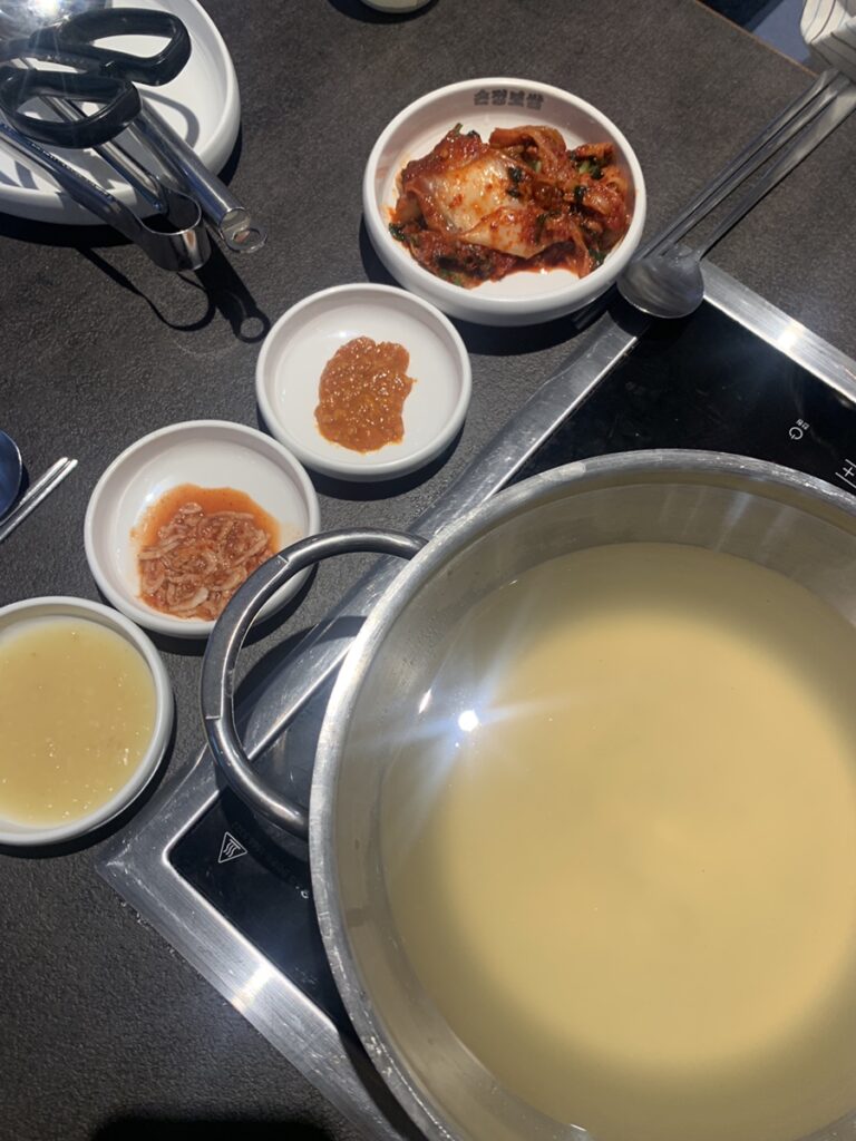 Side dishes served at a Jongno Bossam Restaurant