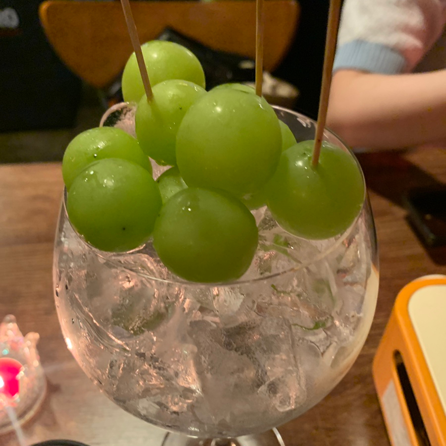 Shine muscat dessert served at Sodamhee Jamsil Izakaya