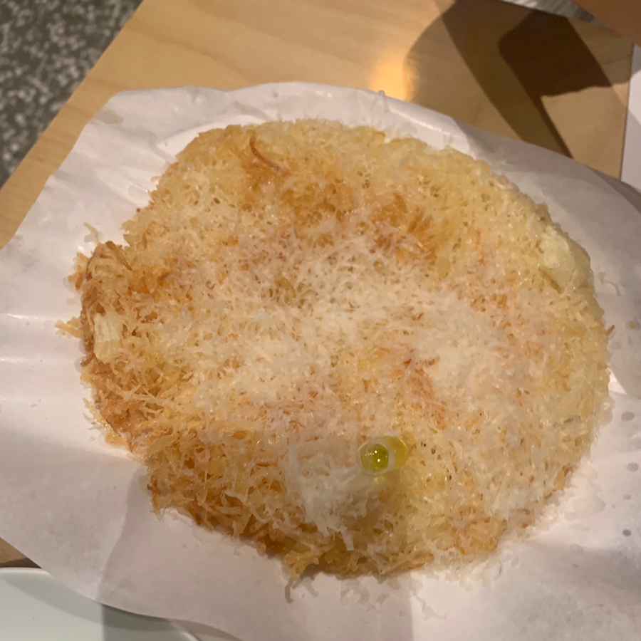 Truffle potato fritter served at Jikang Hansikdang Jamsil