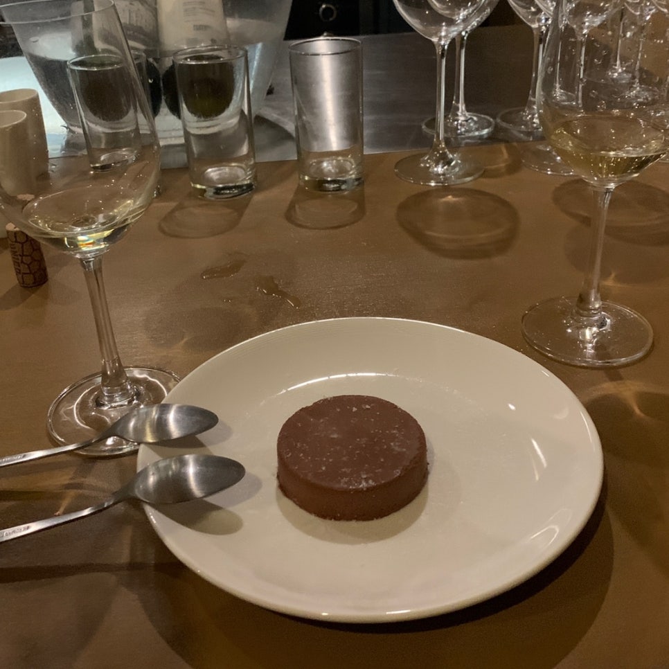 chocolate mousse with truffle and gochujang at Seoul Forest wine bar Domix