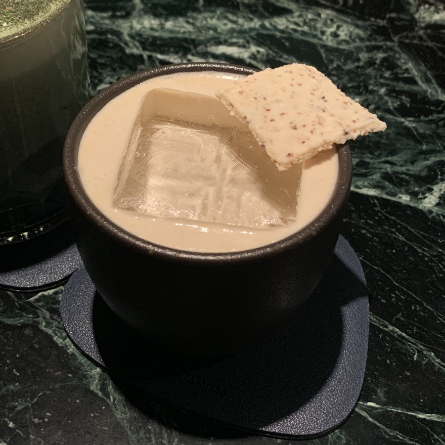 Sweet Night chestnut and coconut cocktail served at a Gangnam Signature Cocktail Bar