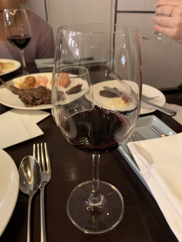 Red wine at Grand InterContinental Seoul Parnas Grand Kitchen Buffet dinner