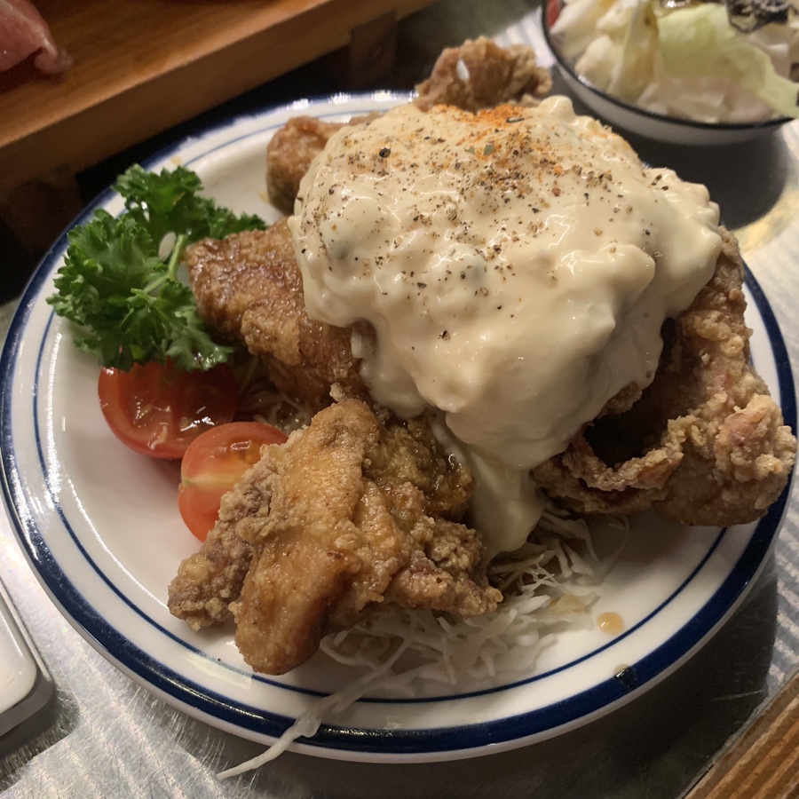 Chicken nanban with tartar sauce at an affordable sushi izakaya in Jamsil