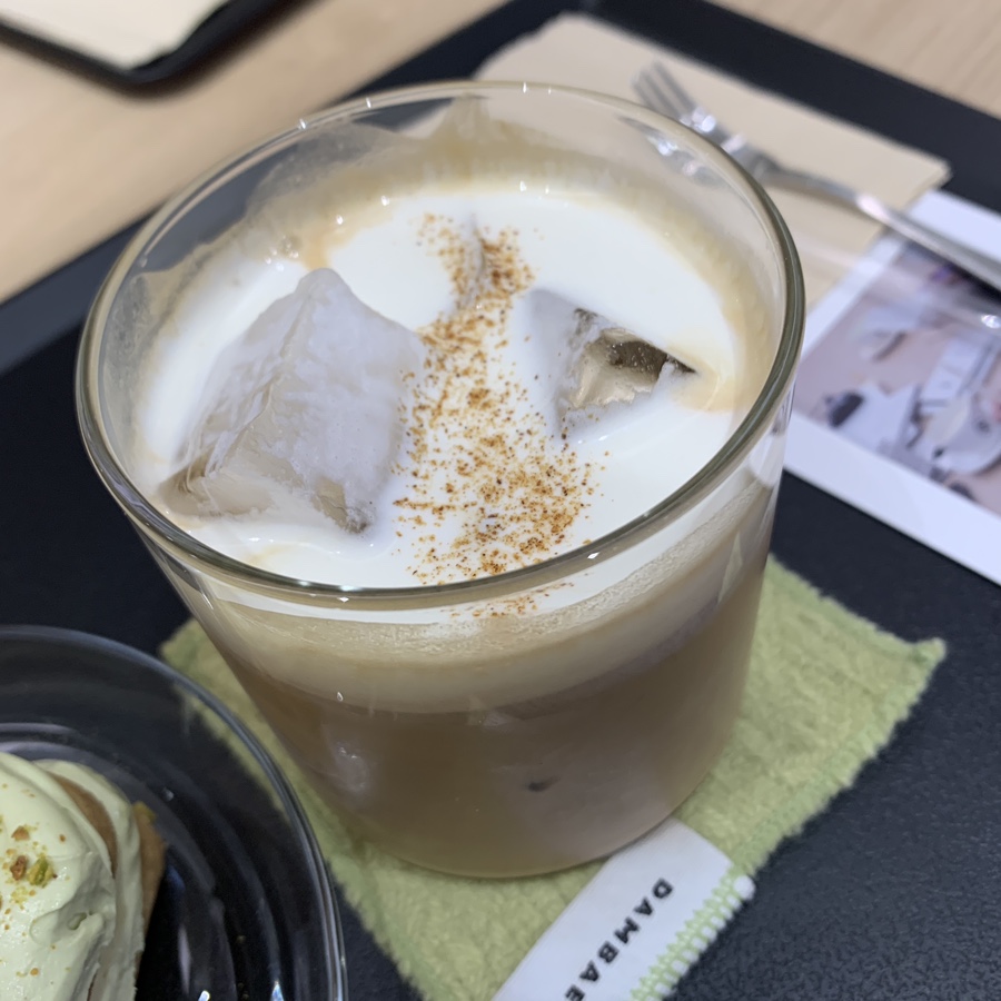 Howp signature coffee with cream and ice at Howp Songridan-gil Cafe