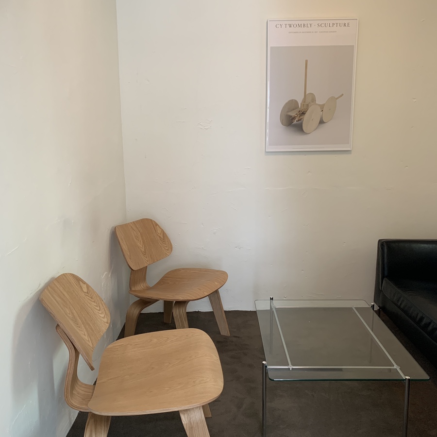 cafe near COEX Answer Seoul minimalist seating wooden chairs