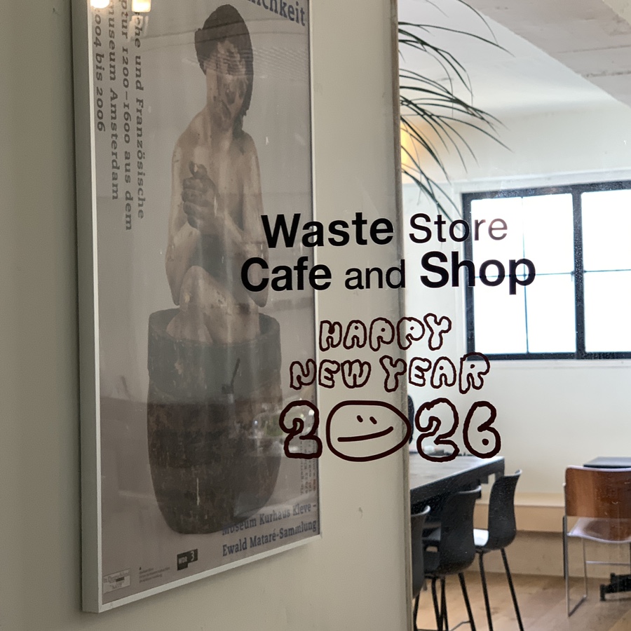 Dosan Park Waste Store Cafe second-floor exterior with glass window in Apgujeong