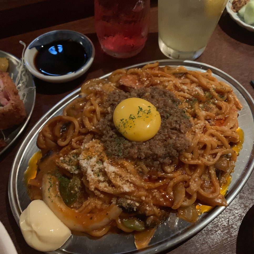 Noko Napolitan spaghetti with ketchup-based sauce at Euljiro Izakaya Konbu
