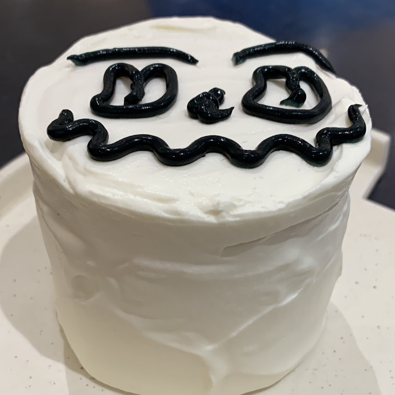 Emoji cake at Tongue Cafe Lotte World Mall in Jamsil