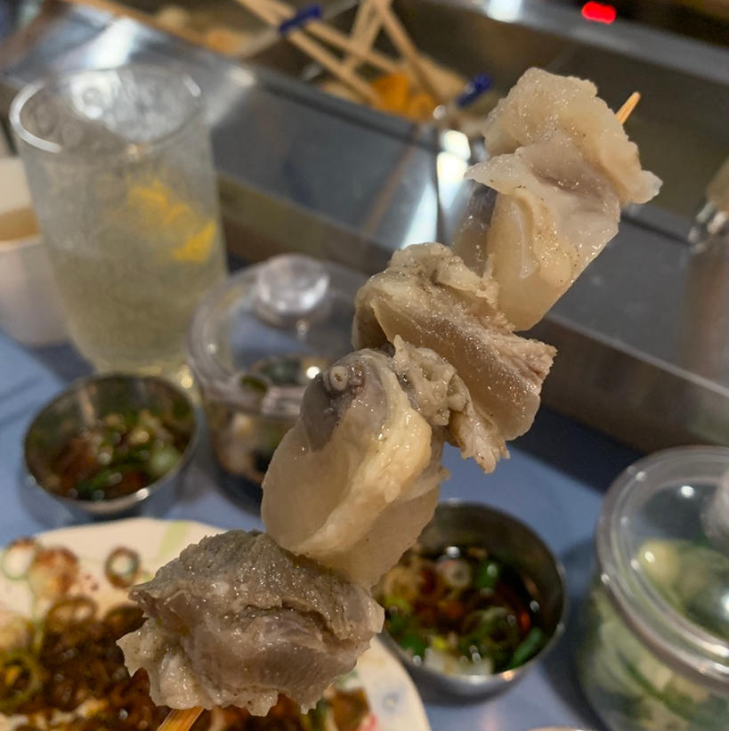 beef tendon skewer at Shinnonhyeon Station oden bar Banpodeung