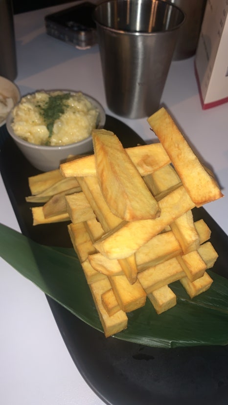 sweet potato fries with honey butter sauce korean izakaya