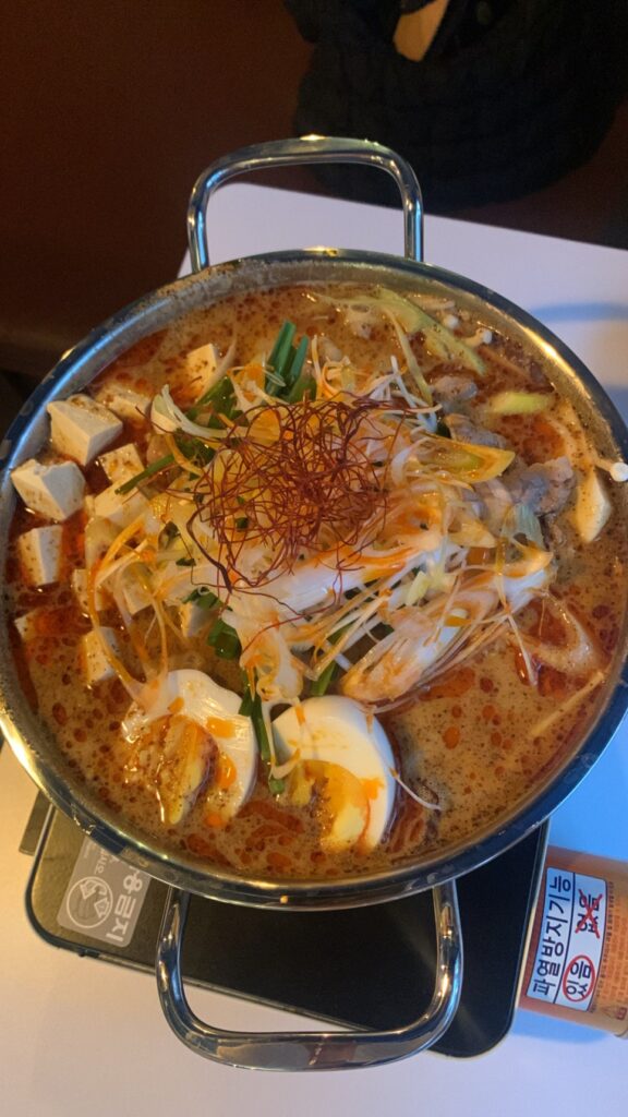 beef tantan nabe spicy broth korean izakaya