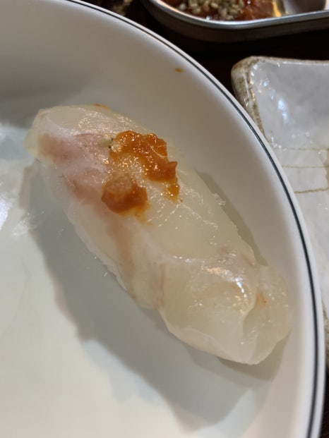 aged flounder sushi with sauce korean style