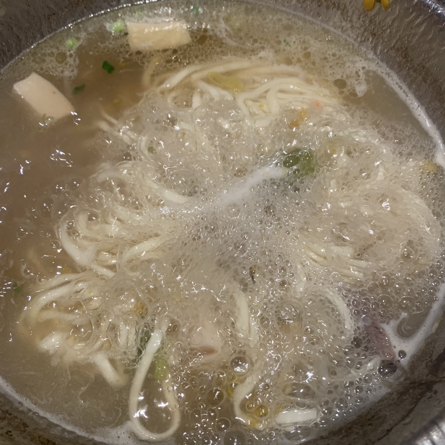 oksoban shabu shabu noodle soup finishing hot pot meal