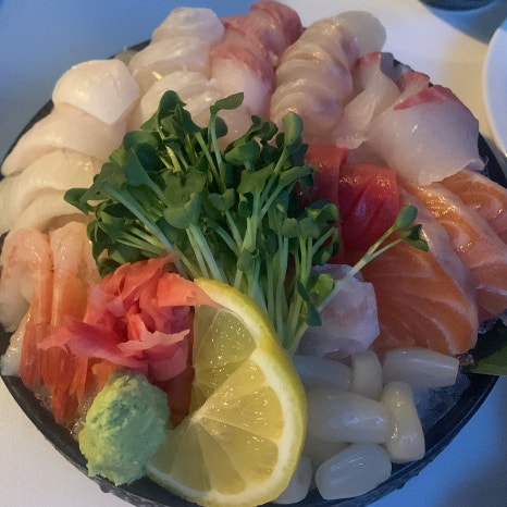 assorted sashimi platter fresh fish korean izakaya