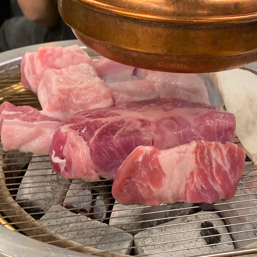 Thick pork neck Korean BBQ Euljiro Korean BBQ Seoul