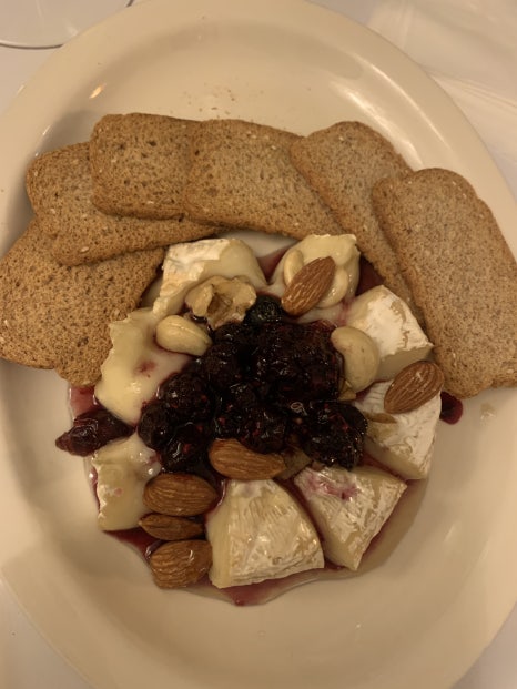baked camembert cheese nuts jam plate NOSE wine bar