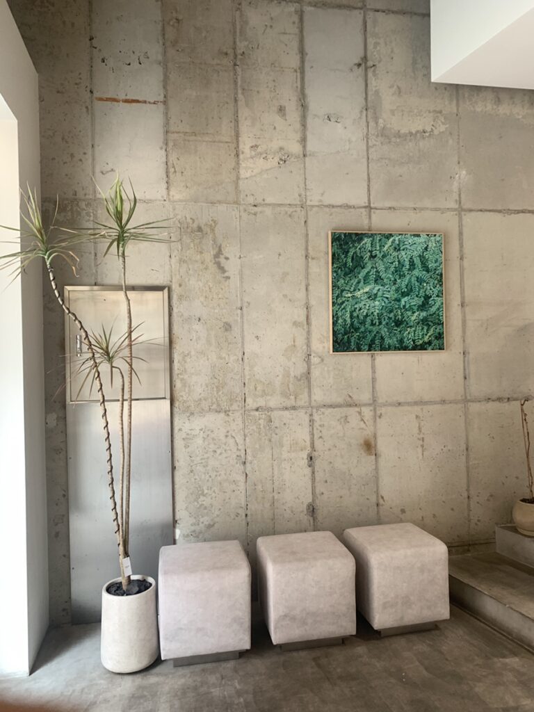 Dangsan French Toast Cafe Heuler cozy sofa and concrete wall design