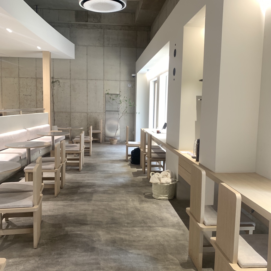 Dangsan French Toast Cafe Heuler interior minimalist seating workspace