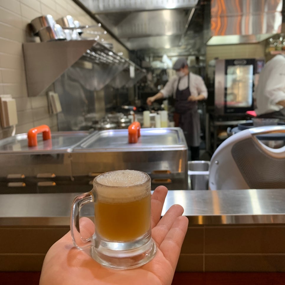 Michelin restaurant Seoul cleanser mini beer style drink