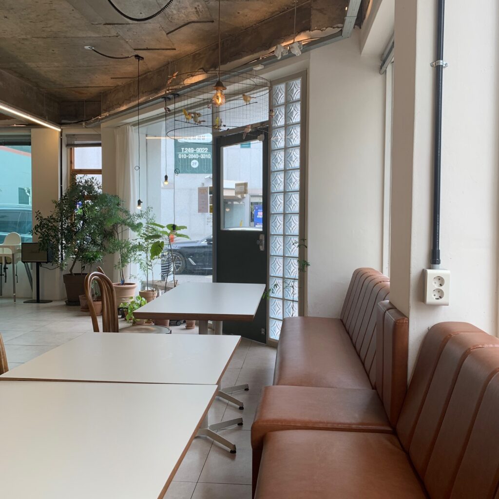 cozy cafe seating area natural light ulsan university cafe