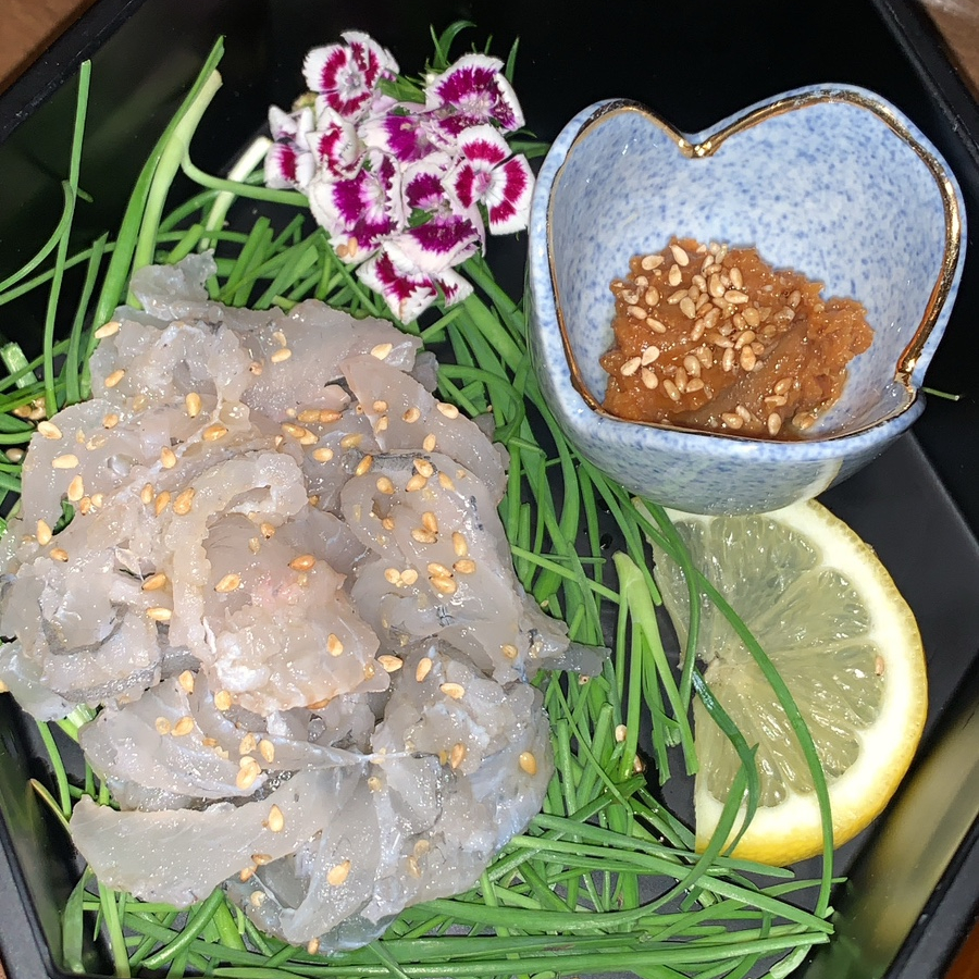 Mangwon Hippo flounder sashimi omakase seafood course Seoul