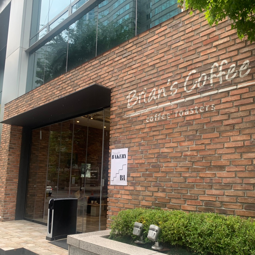 brians coffee dogok exterior bakery cafe seoul brick building