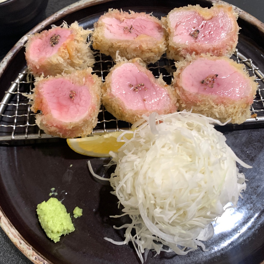 tenderloin tonkatsu soft juicy pink pork cutlet crispy coating