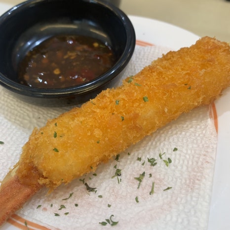 crispy fried shrimp stick at conveyor belt sushi busan