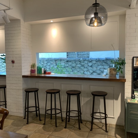 Cozy seating area inside Undercoffee Gwangalli Cafe