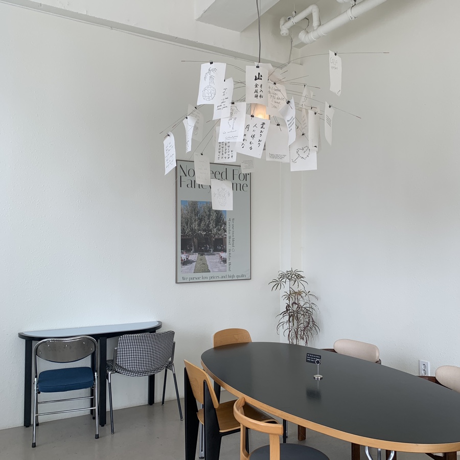 Minimal interior of Colf Roasters Songjeong cafe