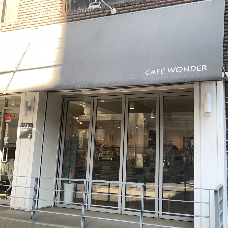 cafe wonder exterior entrance yangjae seoul minimal cafe facade