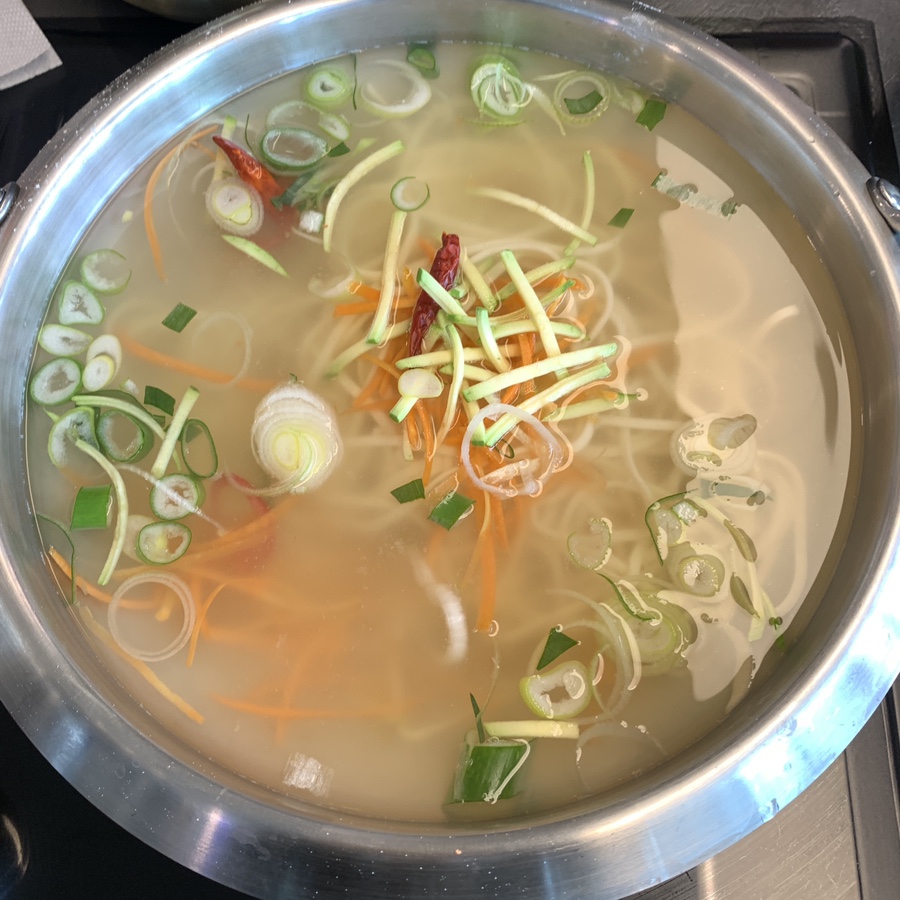 Bossam set meal with handmade kalguksu near Suseo SRT Station
