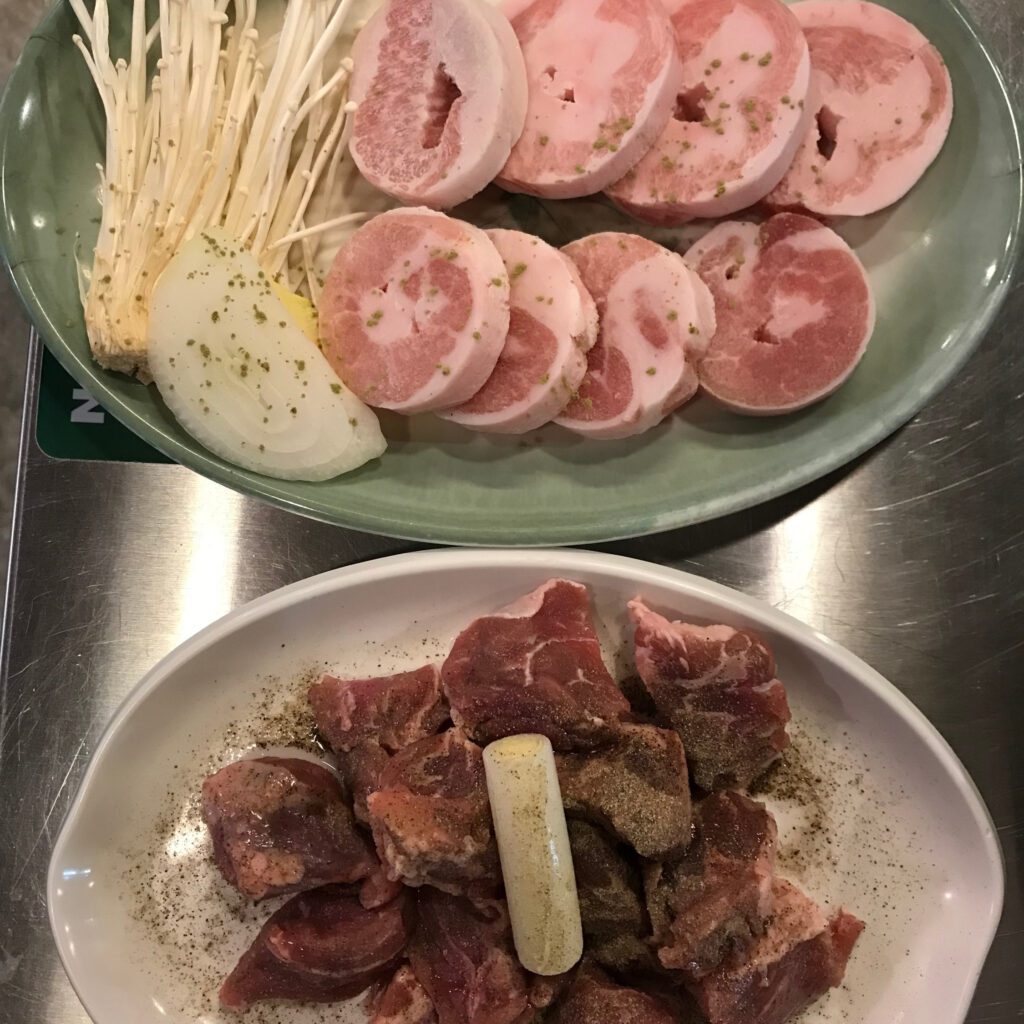Hwangji-sal and Pepper Cheek Meat at Seongnam Korean BBQ Sangroksu