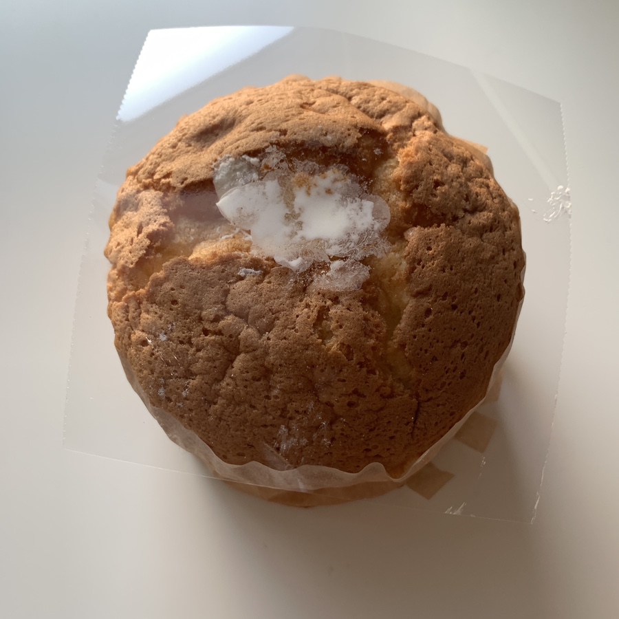 Soft castella cake filled with fresh whipped cream