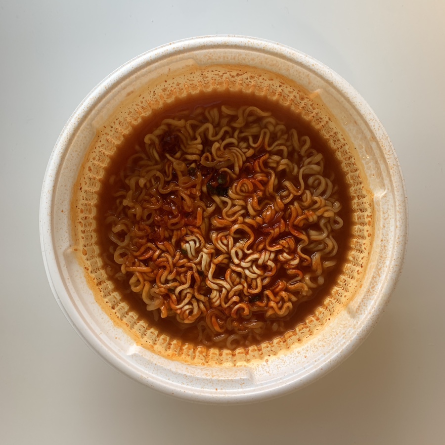 Cooked Paldo Wang Ttukkeong Soup Rabokki