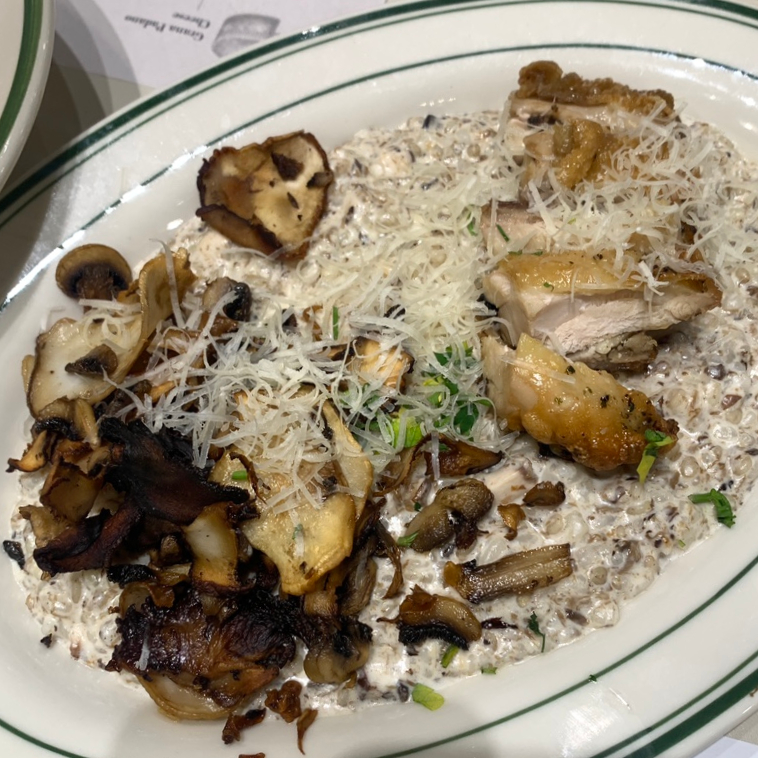 Creamy chicken mushroom risotto at Rimini NC Songpa Italian restaurant