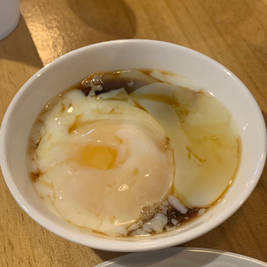 Denpura Chan Ulsan soft boiled egg side dish