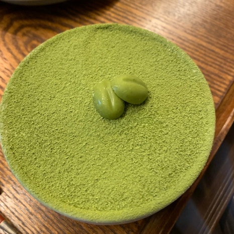 Creamy matcha tiramisu at Flow Coffee Ulsan