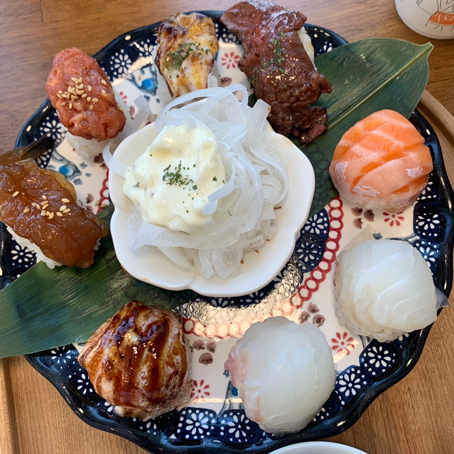 Assorted temari sushi at Ulsan salmon restaurant