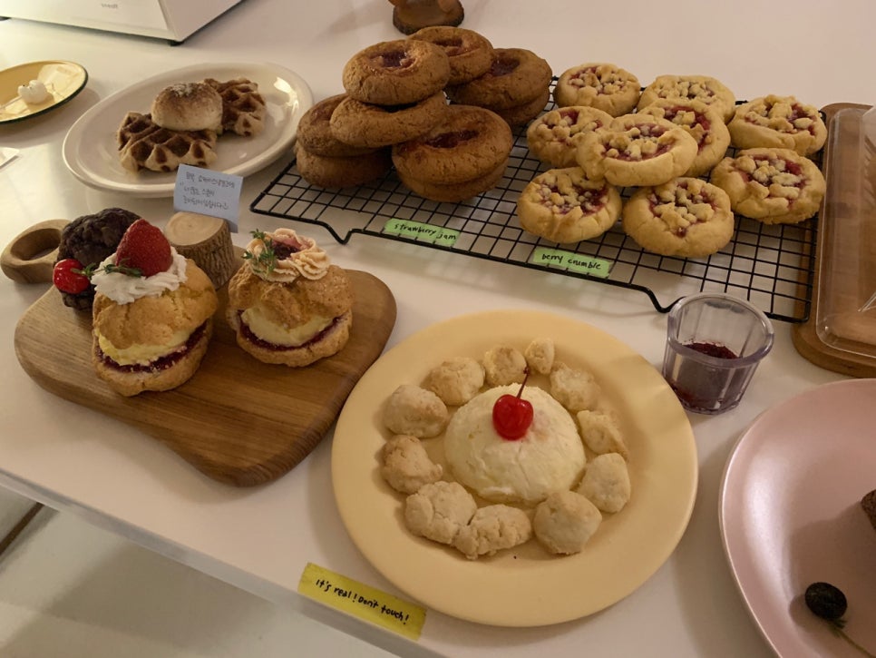 Cookies scones and seasonal desserts at Cafe One Off Seoul