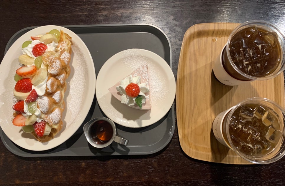 For A Day Paldang Namyangju Hong Kong waffle and iced coffee set