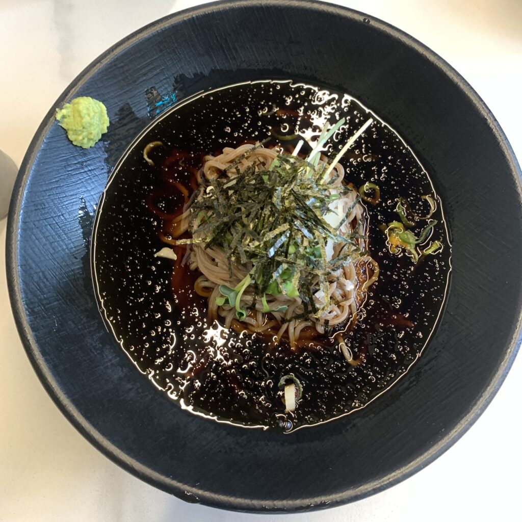 Cold soba with seaweed and wasabi at Midon Wirye
